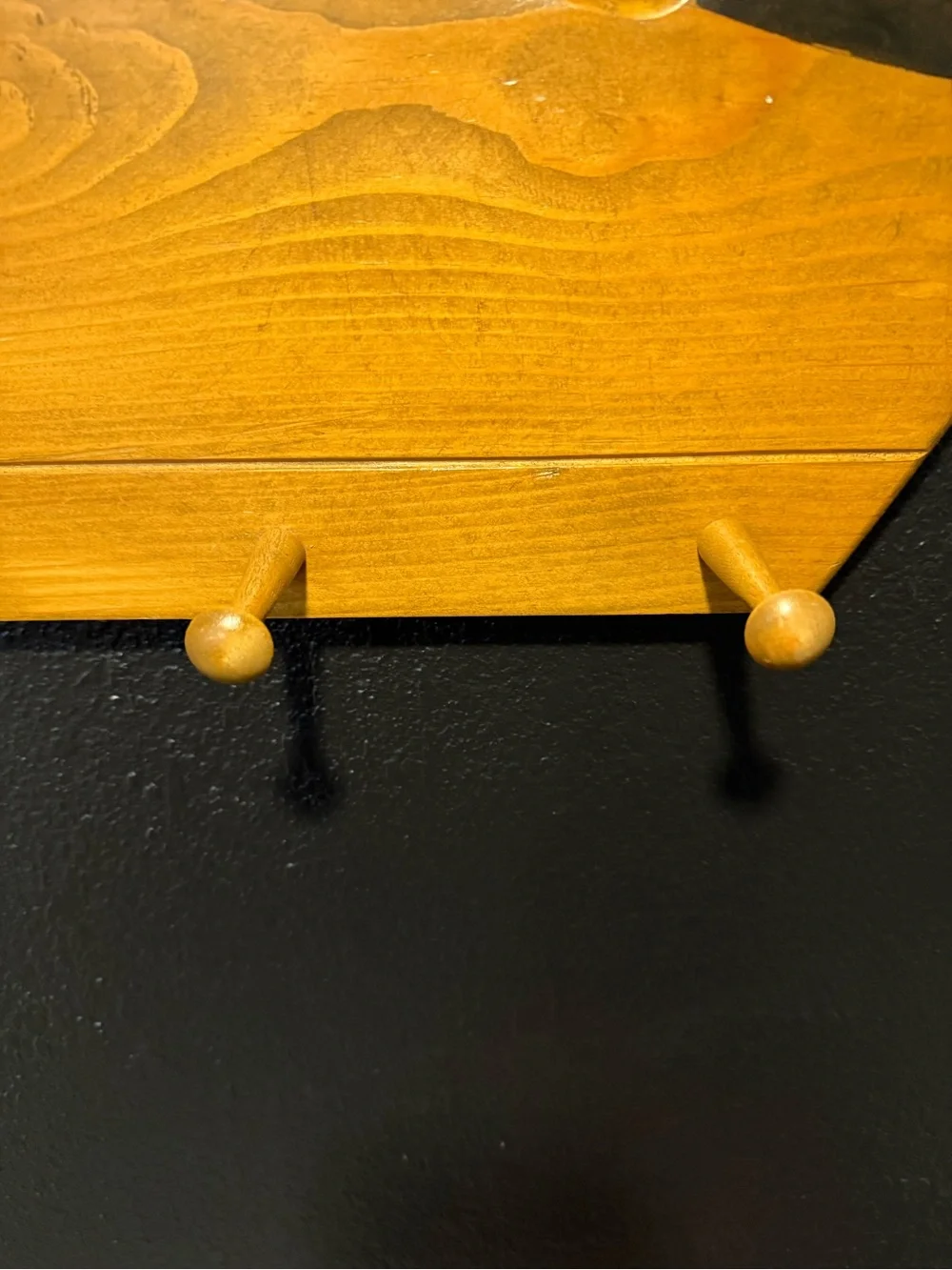 Wooden Goose Hooks Wall Decor Black Brown